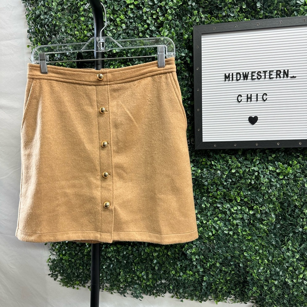 (A97)NWT Loft | Camel color fabric skirt